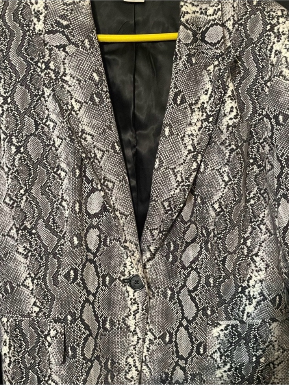 Michael Kors Gray Snake-Print Blazer Jacket